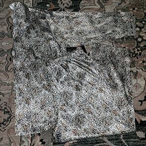 NWT Women's 2XL "Secret Treasures" Leopard Print Satin Pajama Set